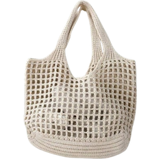 ENBEI Lightweight, Casual Women's Minimalist Large Capacity Hollow Out Woven Shopping Bag Crochet Bag, Mother's Day Gift For Mom, Large Capacity Tote Bag For Travel School Bag, Hottest Beach Bags For Women, Beach Necessities, Beach Essentials, Beach Stuff & Summer Essentials, Newest Holiday Bag