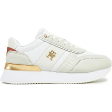 Tommy Hilfiger Metallic Leather Textured Panel W - Ecru