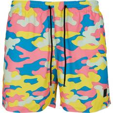 Herr - Kamouflage Badkläder Urban Classics Camo Swim Shorts - Happy Camo