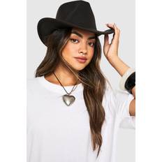 Accessories boohoo Plain Western Cowboy Hat - Black