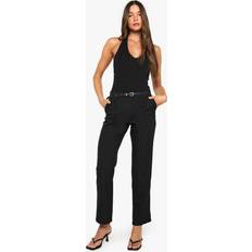 Boohoo Slim Trousers & Shorts boohoo Low Rise Slim Leg Trouser - Black
