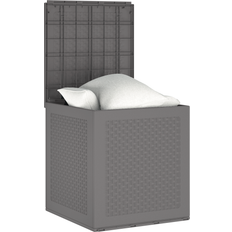 Plastic Deck Boxes vidaXL Garden Storage Box Light Grey 55x53x57 cm