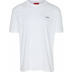 HUGO BOSS T-shirts on sale HUGO BOSS Dero222 Logo Print Cotton Jersey T-shirt - White