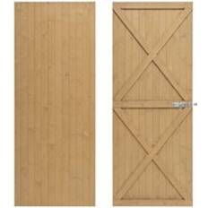 Brown Gates Living and Home Garden Pine Wood Flat Top Gate 183x79 cm