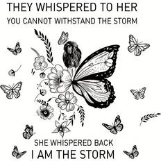 Window Film Temu Inspirational Girl Wall Sticker Black Window Film