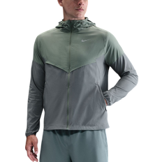 Nike Men Rain Clothes Nike Run Repel UV Windrunner Packable Jacket - Clay Green