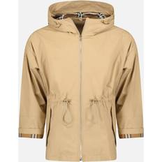 Burberry Women Rain Clothes Burberry Birley Check Hooded Rain Jacket Archive - Beige