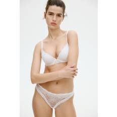 H&M White Knickers H&M Ladies 3-Pack Lace Brazilian Briefs - White