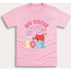 Kids Peppa Pig Big Sister T-Shirt - Pink