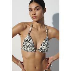 Bikinioverdeler H&M Trekant Bikinitopp Med Push-Up - Hvit/Sort