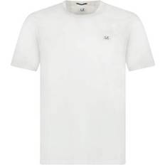 CP COMPANY Överdelar CP COMPANY 30 1 Stitch Mercerized Cotton Logo T-Shirt - White