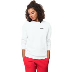 Jack Wolfskin Jumpers Jack Wolfskin Organic Cotton Sweatshirt Essential Crewneck - White