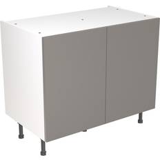 KitchenKIT Slab 100cm Base Unit - Gloss Dust Grey