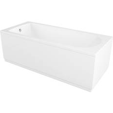 Bathtubs iBathUK 1600 x 700 Round Bath Straight