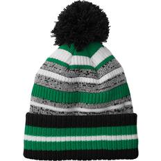 Adult - Stripes Accessories boohooMAN Beechfield Unisex Adult Striped Beanie - Black/Kelly Green/White