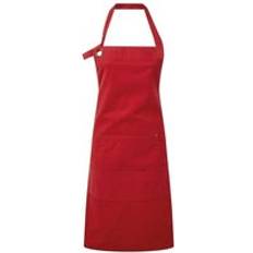 Aprons Premier Unisex Adult Cotton Canvas Pocket Apron - Red