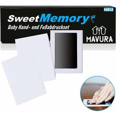 Hand- & Fußabdrücke MAVURA Sweetmemory Handabdruckset Fußabdruckset Schwarz