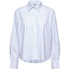 Weekday Shirts Weekday Boxy Fit Shirt - White/Blue Stripe