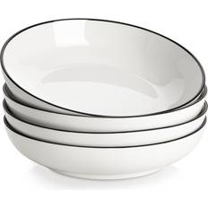 MALACASA Large Pasta Bowls Set of 4 Soup Bowl 4pcs