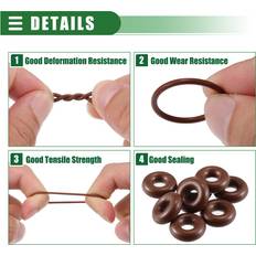 Uxcell 50 Pcs Rubber O Ring Seal Gasket