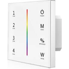 Beleuchtungs-Fernbedienungen ISOLED Sys-Pro RGB W 4 Zonen Einbau Touch Fernbedienung Weiß Beleuchtung-Fernbedienung