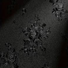 Temu Black Floral Peel And Stick Wallpaper