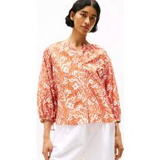Tommy Hilfiger Orange Blouses Tommy Hilfiger Floral Voile Blouse - Orange