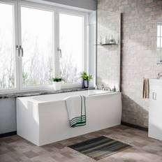 Bathtubs Nes Home White 1700 Round Bath 800 Curved Screen