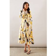 Breathable - Midi Dresses Wallis Yellow Shirt Dress Womens - Yellow