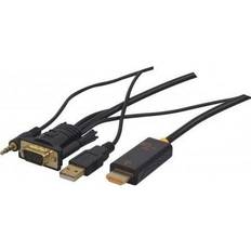 Generique VGA Audio to HDMI Adapter Cable 1.8m 2m