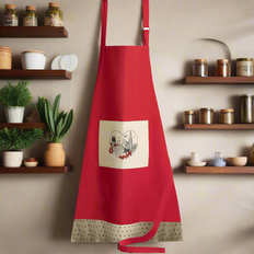 Accessories Cat Apron In Heart Design - Red Black