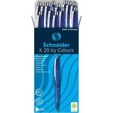 Schneider K 20 Icy Colours Ballpoint Pen Blue 20-pack