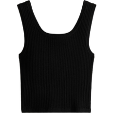 Polyamide Tank Tops Children's Clothing H&M Rib-knit Vest Top - Black