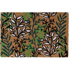 Carpets & Rugs JVL Eco-Friendly Latex Backed Natural Coir Doormat 40x60 cm Green
