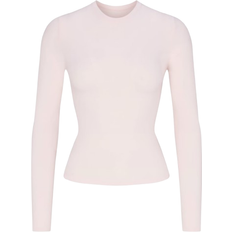 SKIMS Cotton Jersey Long Sleeve T-shirt - Barely Pink