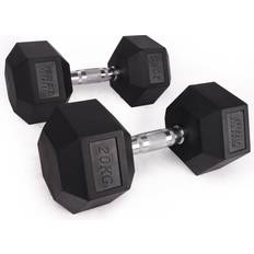 Phoenix Fitness Pair 20KG Hex Dumbbells