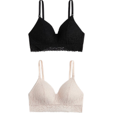 H&M Mama Padded Nursing Bras 2-pack Black/Powder Pink (1074171008)