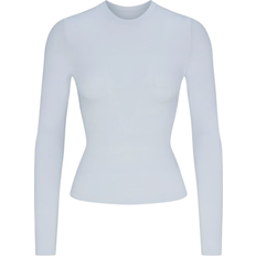 SKIMS Cotton Jersey Long Sleeve T-shirt - Zen Blue