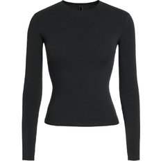 SKIMS Cotton Jersey Long Sleeve T-Shirt - Soot