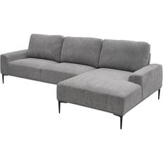 Living and Home L-Shape Light Grey Sofa 258cm 3 Seater
