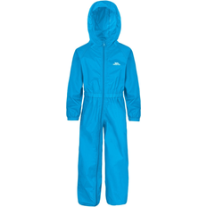 Polyurethane Rain Overalls Children's Clothing Trespass Babies Rain Suit Button - Blue (UTTP5013)