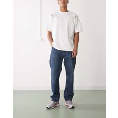 Weekday Space Relaxed Fit Straight Leg Jeans - Dark Blue
