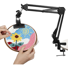 Embroidery Hoops & Frames Kopinma Embroidery Hoop Stand Folding Metal Knee Top