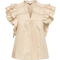 Only Stoponlsunny Top - White/Humus