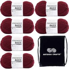 Yarn & Needlework Supplies Premier Yarns Basix Chunky Burgundy 1145-14