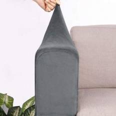 Textiles Shein 2pcs Silver Fox Plush Armrest Covers Loose Sofa Cover
