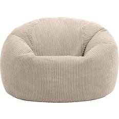 ICON Retro Kingston Classic Fluffy Large Beige Bean Bag