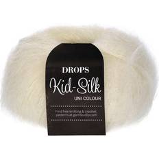 Garn & Håndarbejdsudstyr Drops Design Kid Silk Uni Colour Natur 210m
