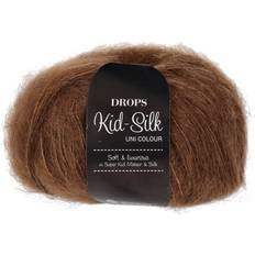 Langat ja Käsityötarvikkeet Drops Design Kid Silk Uni Colour Chocolate 210m