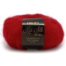 Drops Design Kid Silk Uni Colour Red 210m
